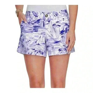 Lilly Pulitzer Franni Shorts In Lilac Verbena Rock The Dock Women’s 0